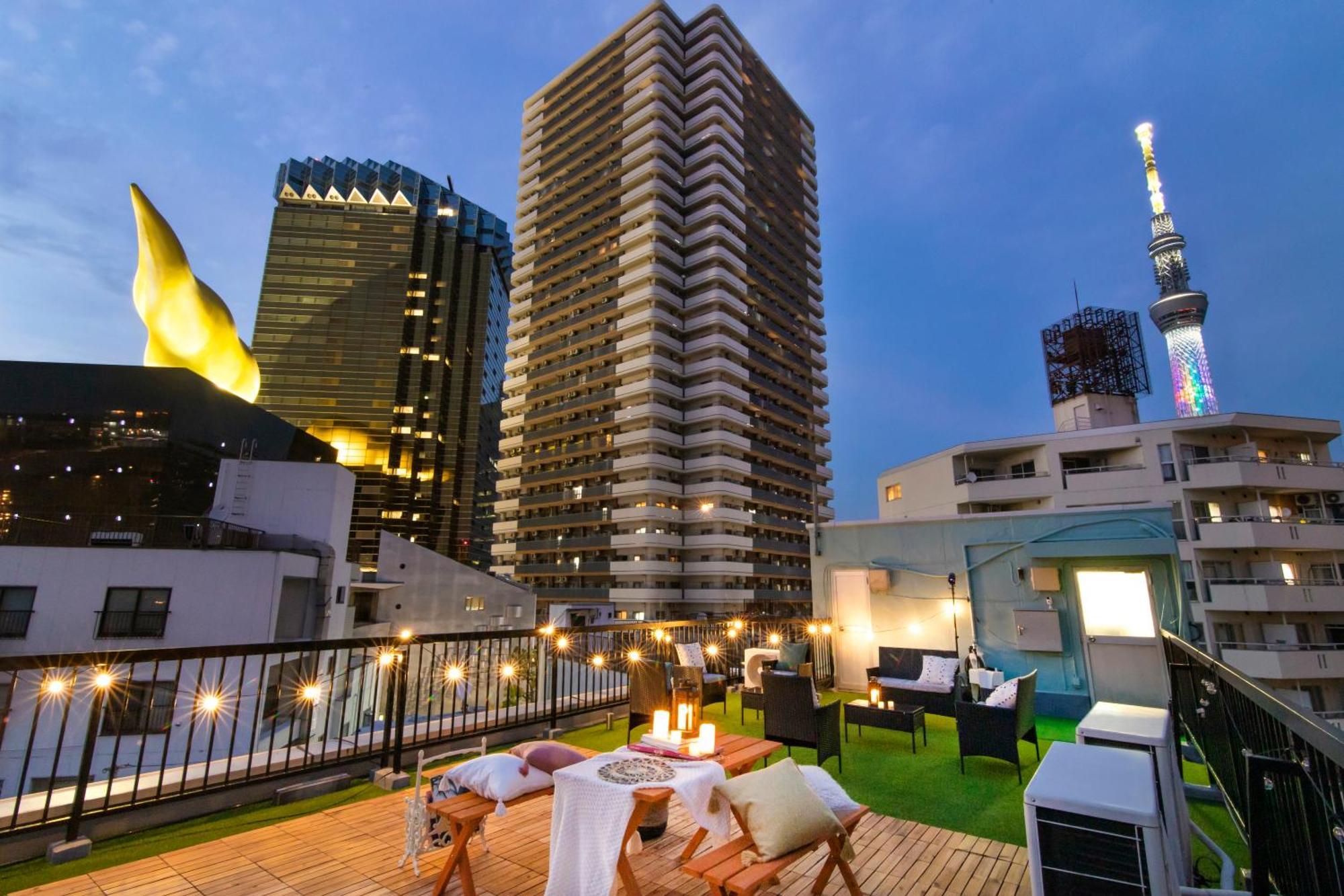 Meee Asakusa3f4f 浅草徒歩3分 140平米max22名 無料駐車場 屋上絶景 渋谷直通 * Tokio